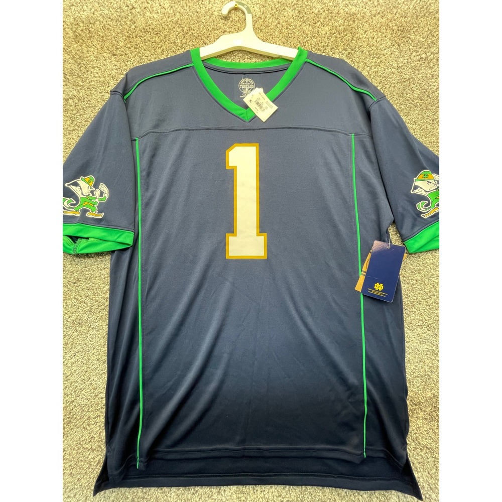 Rivalry Threads Notre Dame Jersey Mens M Blue NEW Fighting Irish #1